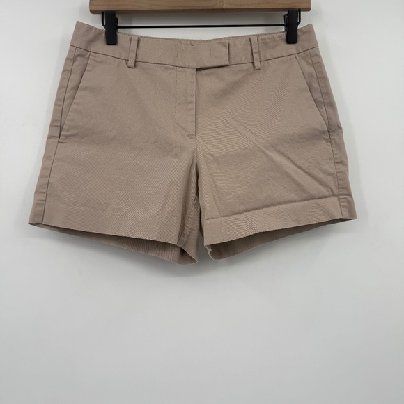 Ann Taylor Shorts Women 4 Beige Khaki Mid Rise Stretch Walking Casual Preppy - Picture 1 of 10